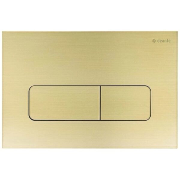 Placca di comando doppio scarico Idrostile slim 165x247 mm oro spazzolato