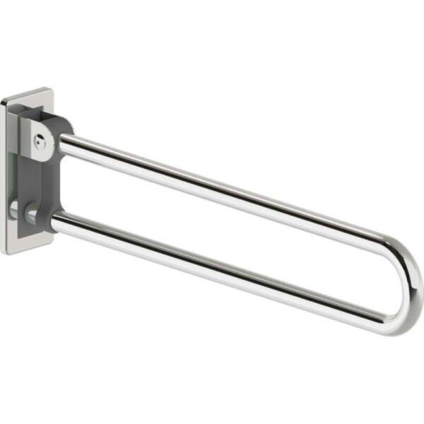 Maniglione bagno pieghevole Idrostile kit montaggio 85 cm acciaio lucido