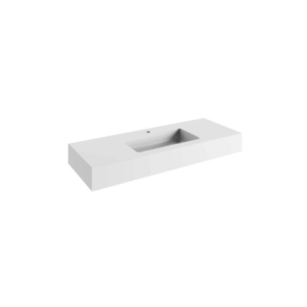 Top Obisurface Caren b. opaco con vasca lavabo sp.14 cm 155,5x46,5 cm