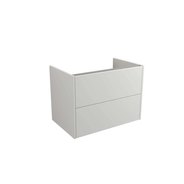 t.b.t. Mobile bagno sospeso grigio con due cassetti.
