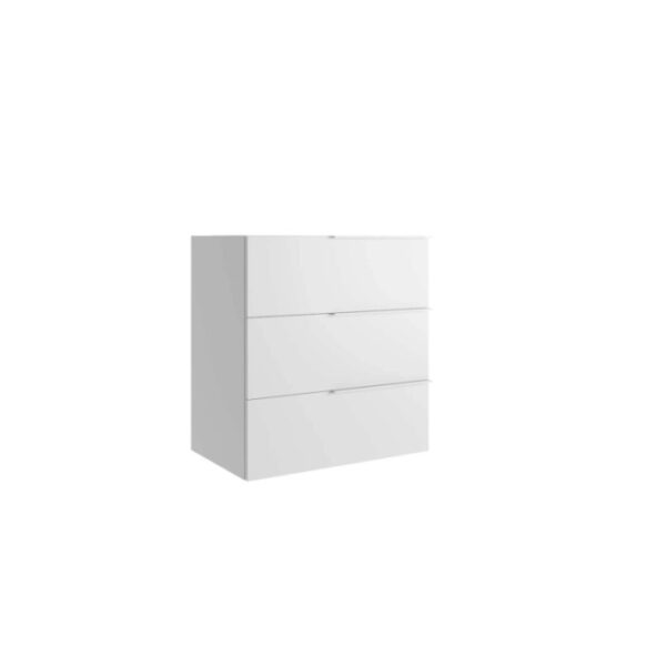 Mobile bagno base 3 cassetti a terra Caren h.75 l.70 p.51 cm bianco