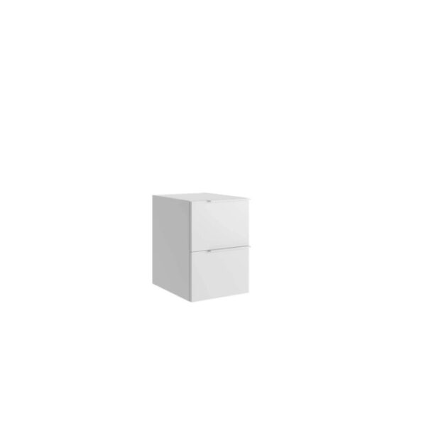 Mobile bagno base sospesa 2 cassetti Caren h.50 l.35 p.46 cm acero