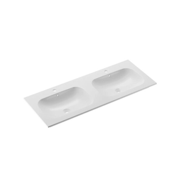 Mobile bagno consolle Caren bianco lucido dx l.105,5 h.14,3 p.51,5 cm