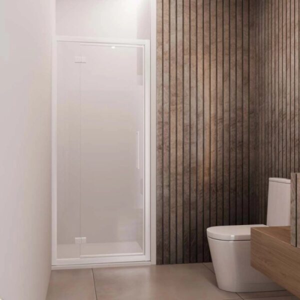 Lato fisso box doccia Lux Sx 8 mm porta scorrevole trasparente 100 cm bianco