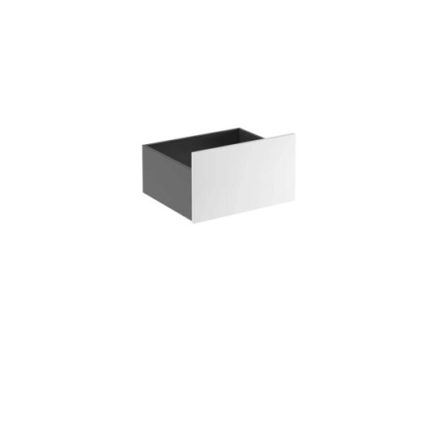 Carrello con ruote Caren laccato bianco opaco 70x36x51 cm