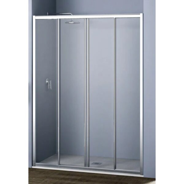Box doccia t.b.t. con ante scorrevoli, telaio argento. Categoria: Porte doccia.