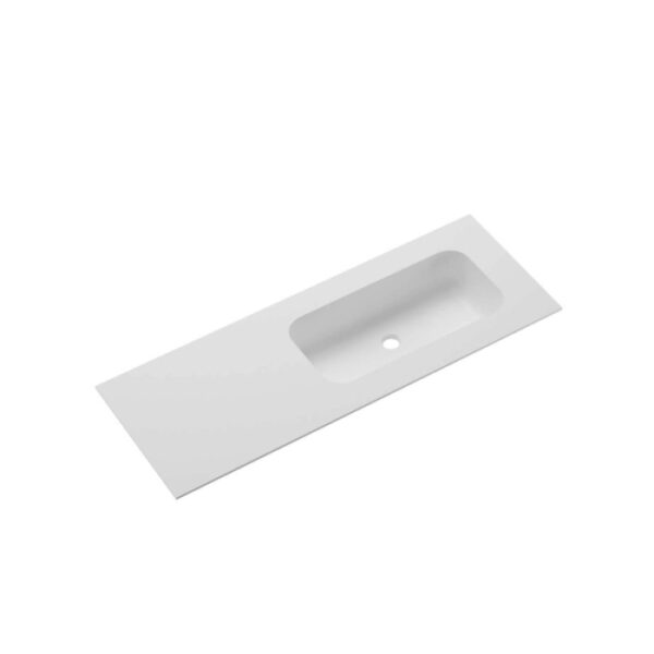 Top Obisurface Caren con vasca integrata sp.1 cm 155,5x51,2 cm