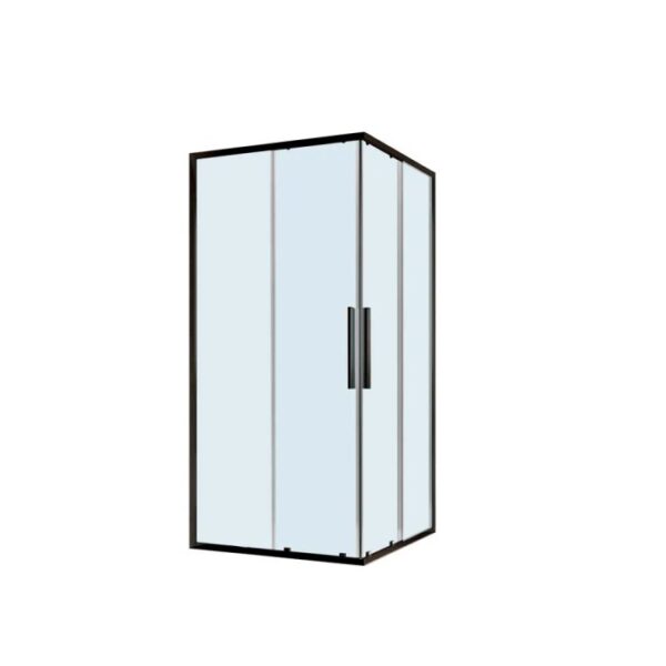 Lato box doccia angolare estensione cm 117-119 nero trasparente