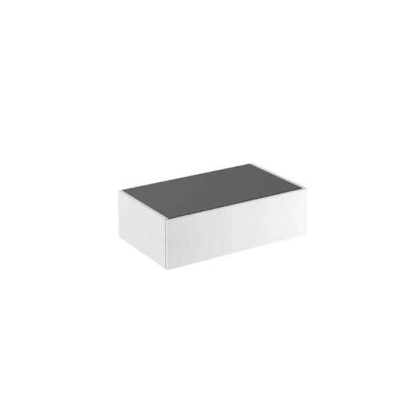 Mobile bagno base sospesa 1 vano Caren 25x85x45,8 cm acero