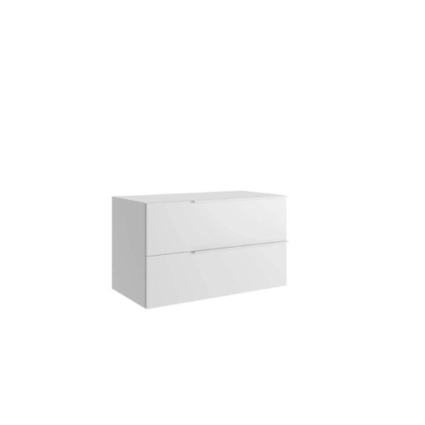 Mobile bagno base sospesa 2 cassetti Caren h.50 l.85 p.46 cm bianco