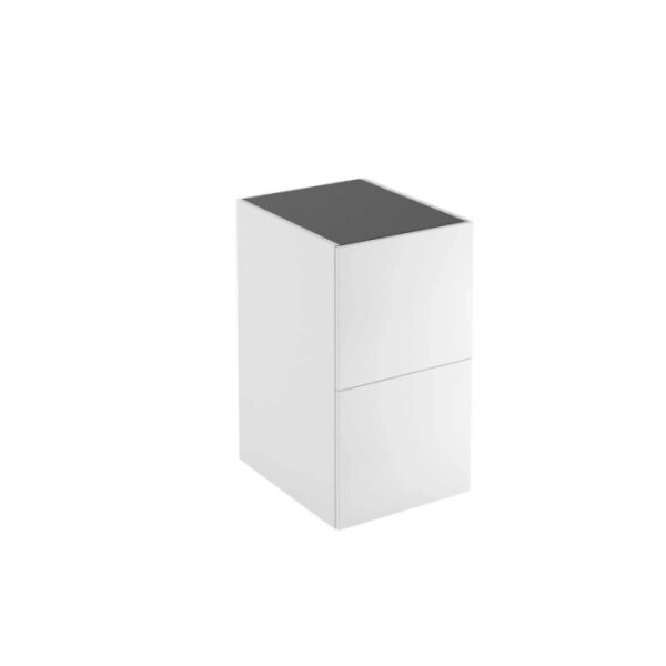 Mobile bagno lavanderia a terra 2 cestoni Caren h.90 l.50 p.70 cm acero