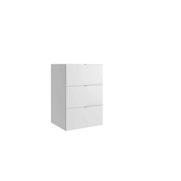 Mobile bagno base 3 cassetti a terra Caren h.75 l.60 p.46 cm bianco