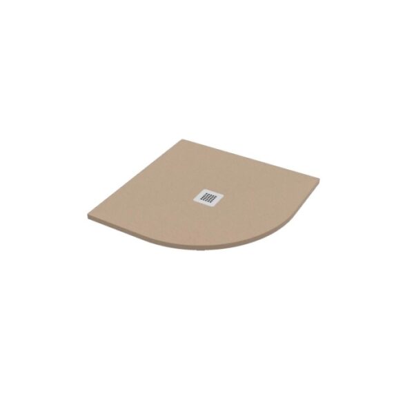 Piatto doccia tondo beige di t.b.t. per bagni moderni.