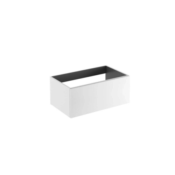 Mobile bagno base sospesa lavabo Caren 1 cassetto 35x60x45,8 cm acero