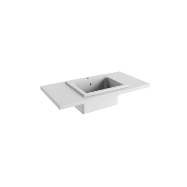 Top melaminico Caren per lavanderia sp.4 cm 120,5x70,5 cm