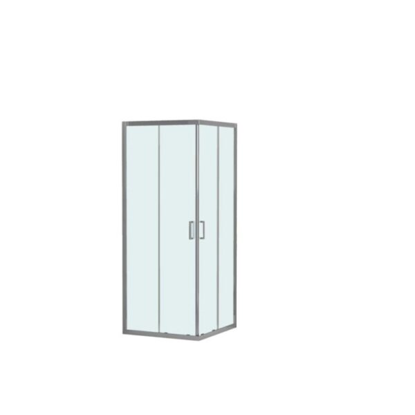 Box doccia angolare scorrevole 2 ante estensione cm 77-79/77-79 cromo