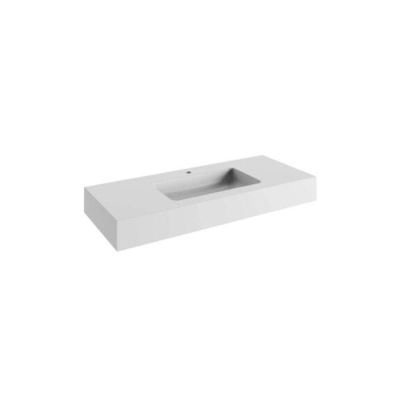 Top Obisurface Caren con vasca integrata sp.14 cm 155,5x51,2 cm