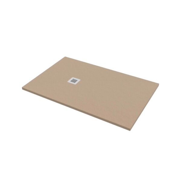 Piatto doccia beige di t.b.t. con scarico quadrato. Categoria: Piatti doccia.