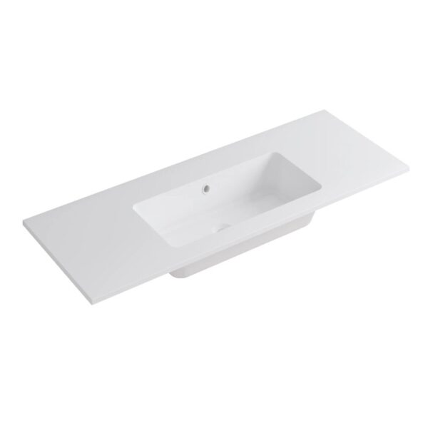 Lavabo singolo t.b.t. in ceramica bianca, vista dall'alto