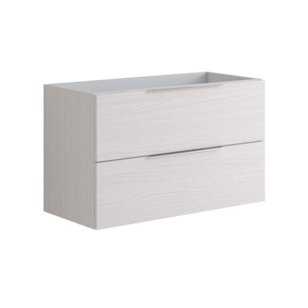 t.b.t. Mobile bagno sospeso bianco con due cassetti per arredo bagno.