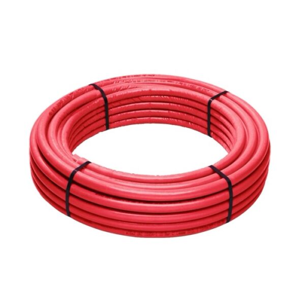 Rotolo di tubo multistrato rosso (Tubi multistrato) per impianti idraulici e di riscaldamento.