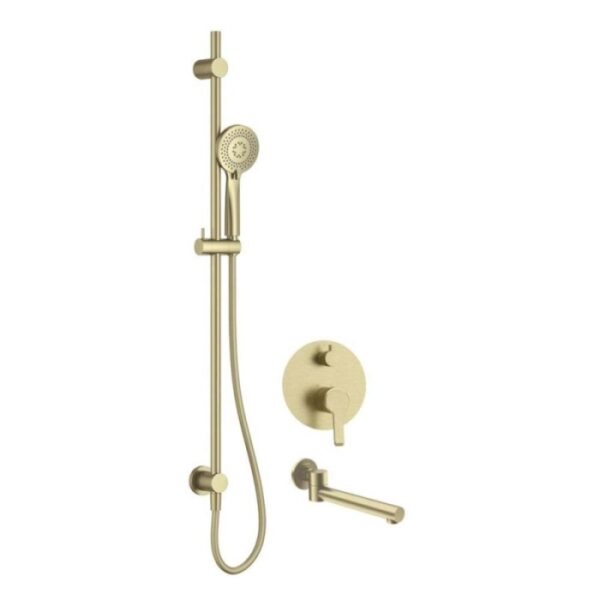 Set doccia incasso Idrostile Rodas bocca erogazione oro spazzolato