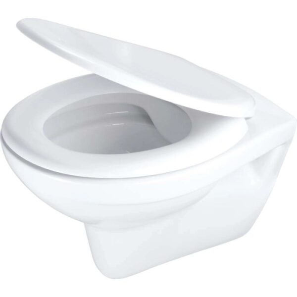 WC sospeso con sedile senza bordo 37,5x35,5 cm bianco