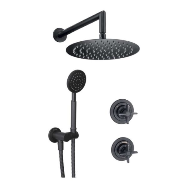 Set doccia incasso Idrostile con soffione 250 mm nero