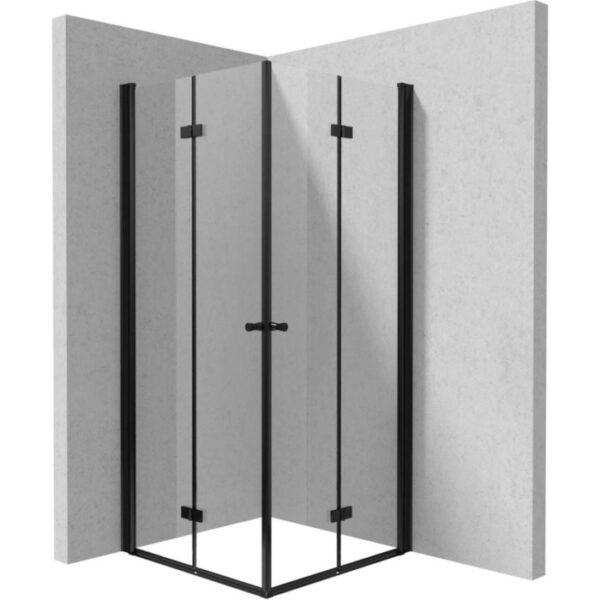 Cabina doccia quadrata Coliseo Idrostile vetro trasp 900x2000 mm nero
