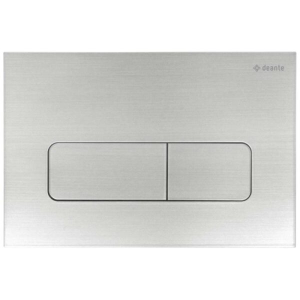 Placca di comando doppio scarico Idrostile slim 165x247 mm acciaio spazzolato