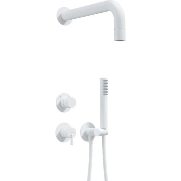 Set doccia incasso Idrostile Limonar con soffione 42 mm bianco