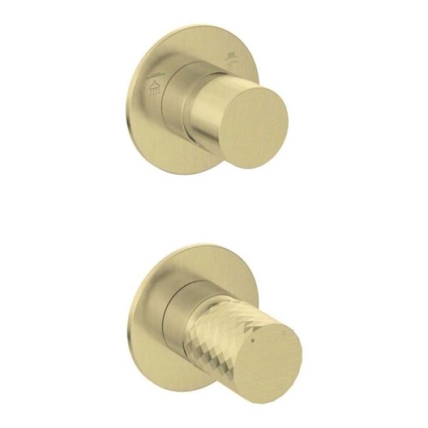 Miscelatore doccia incasso Idrostile Legos con deviatore oro spazzolato