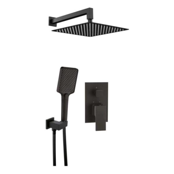 Set doccia incasso Idrostile 300x300 mm nero