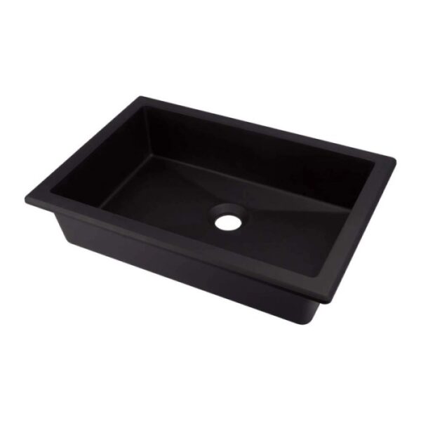 Lavabo da incasso granito Puerto Padre Idrostile 500x140 mm Nero