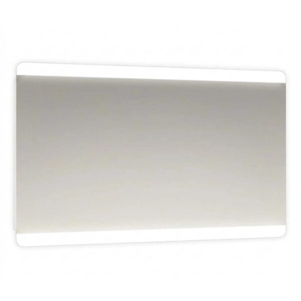 Specchio angoli stondati fasce satinate retroilluminate led Phone 100x70 cm