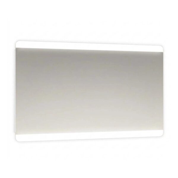 Specchio angoli stondati fasce satinate retroilluminate led Phone 120x70 cm