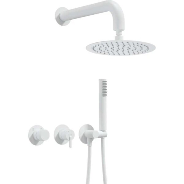 Set doccia incasso Idrostile Limonar con miscelatore orizzontale bianco