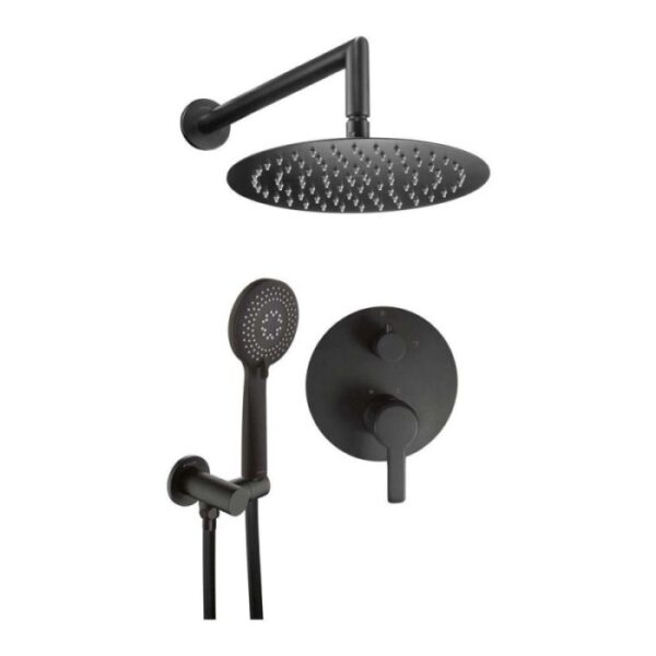 Set doccia incasso Idrostile Rodas 250 mm nero