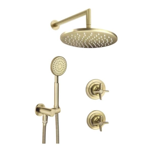 Set doccia incasso Idrostile con soffione 250 mm ottone