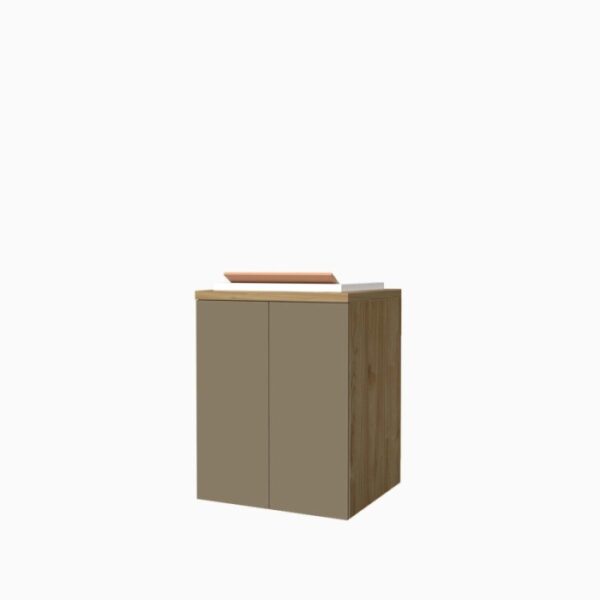 Modulo lavanderia con ante H91xL71xP65 cm Noce Tortora opaco