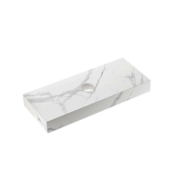 Top bagno HPL Caren con foro per lavabo sp 10 cm 120,5x46,5 cm