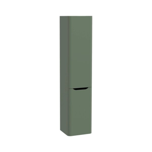 Mobile bagno colonna sospesa con portabiancheria Integra Round 40x180 cm verde