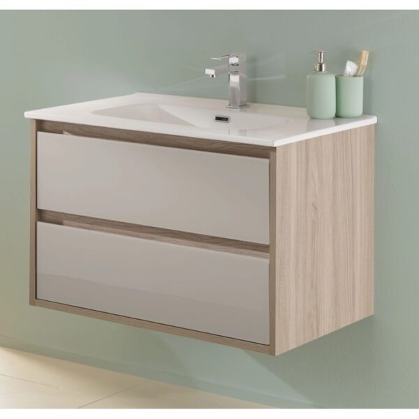 Mobile bagno t.b.t. con due cassetti e rubinetto. Arredo bagno.