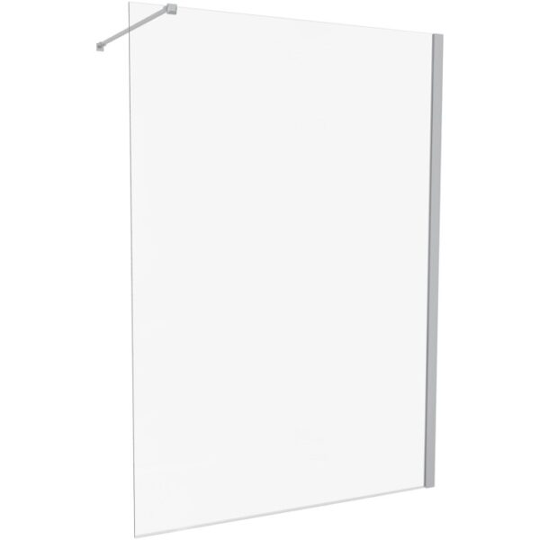 Box doccia walk-in t.b.t. con barra di supporto, parete doccia in vetro trasparente per doccia senza barriere.