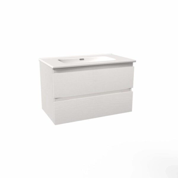 Mobile bagno base lavabo sospesa Pura100 H53xL101xP46 cm Bianco Nord