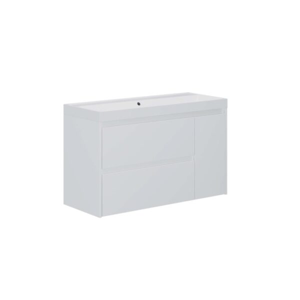 Mobile bagno base lavabo sospeso Savini 100 cm bianco