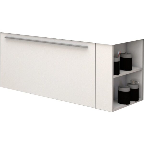 Mobile bagno t.b.t. bianco con ripiano a giorno per accessori bagno.