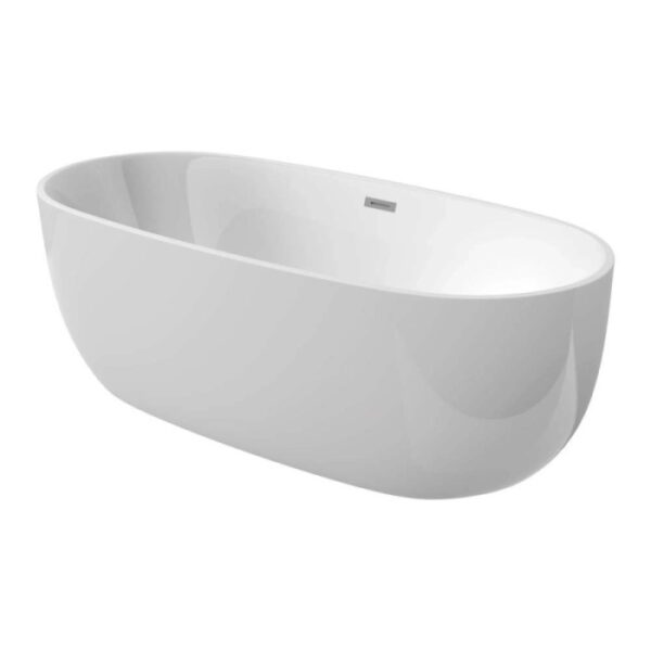 Vasca freestanding ovale Batabanó 170 cm bianco in acrilico