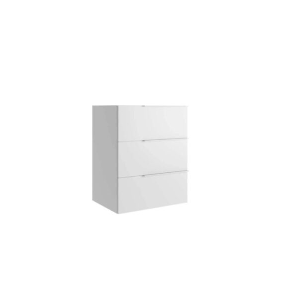 Mobile bagno base lavabo a terra 3 cassetti Caren h.75 l.60 p.51 cm bianco