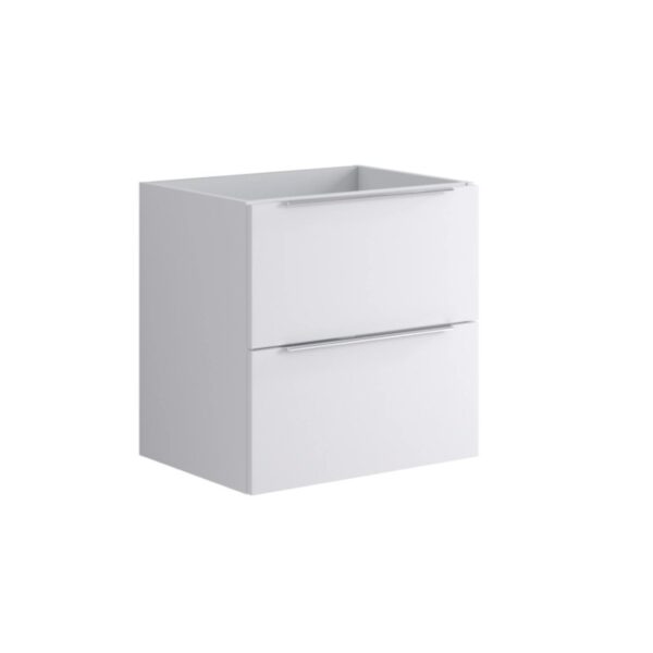 Mobile bagno t.b.t. bianco con due cassetti e maniglie.